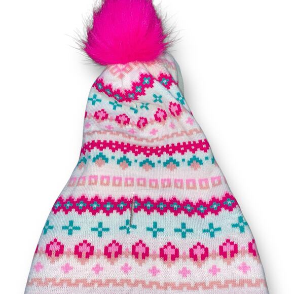 Novogratz Pet Dog Sweater Sz Small Coat Hooded Fleece Lined Teal Pink Nordic Pup - Picture 5 of 11